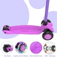 thumbnail image 4 of SPPTTY Toddler Kick Scooter with 3 LED Lighted Wheels and 3 Adjustable Height Handlebars ,Folding Kids Scooter for Boys Girls Ages 2-5,lilac, 4 of 7