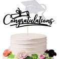 thumbnail image 1 of HAHDAXIA Félicitations 2022 Graduation Cake Topper, Félicitations Grad Cake Decor - 2022 Fournitures de Fête de Graduation Lycée / Collège / Senior (Noir et Argent), 1 of 7