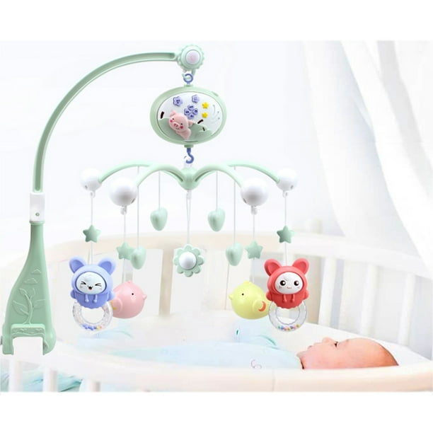 Musical Baby Crib Mobile Toy Toddler Bed Bell With Animal Rattles Projection Cartoon Early Learning Toys Green Pig Walmart Com Walmart Com