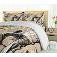 thumbnail image 5 of Ambesonne Jazz Duvet Cover Set, Saxophone Music Rythim, King, Marigold Tan Black, 5 of 6