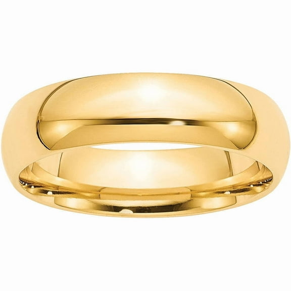 Primal Gold 14 Karat Yellow Gold 6mm Comfort-Fit Wedding Band