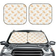 thumbnail image 2 of Windshield Sun Shade, Capybaras Floral Print Foldable Car Sun Shade Windshield For Front, 2 Pieces, 2 of 4