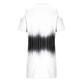 thumbnail image 5 of Womens Boho Floral Sundresses Beach Vacation Cold Shoulder Summer Casual Dresses Trendy Short Sleeve T Shirt Dress White, M, 5 of 6