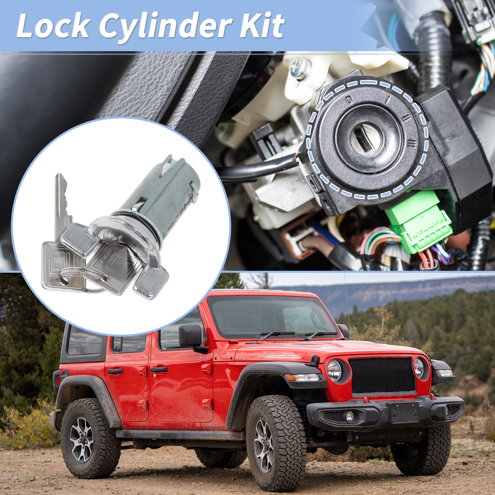 Unique Bargains Ignition Lock Cylinder and Door Lock for Chevrolet Suburban 1979-1994