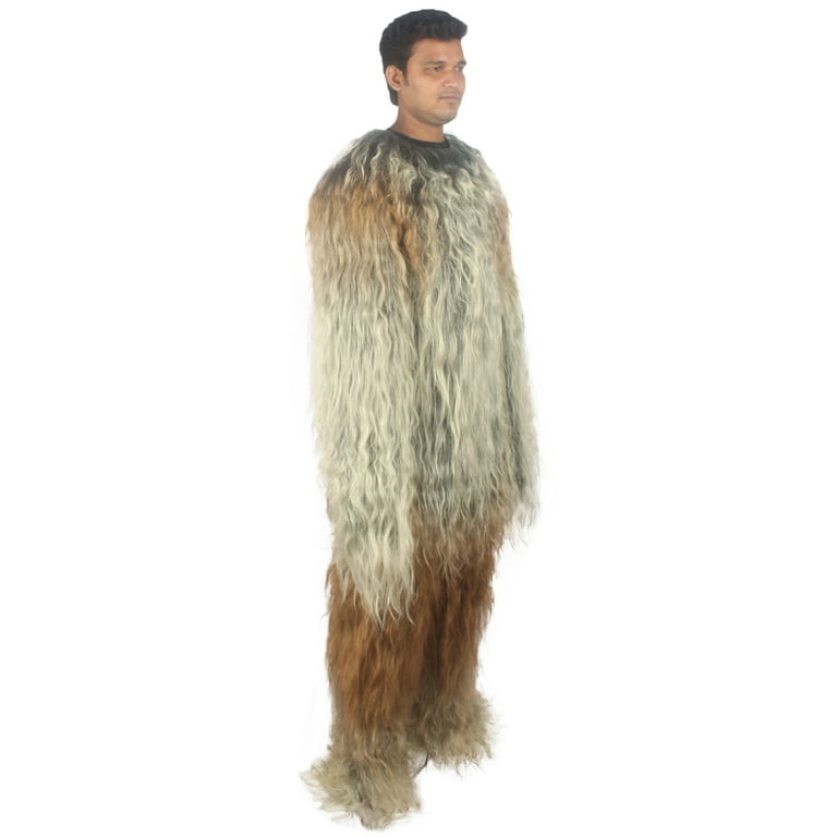 Unisex Hairy Warrior Mountain Bigfoot Yeti Costume, Ape Military Leader  Costume