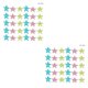 thumbnail image 2 of Wosthever Pegatinas luminosas Estrella de plástico Pegatinas de pared Parche Calcomanía Decoración para dormitorio de niños, azul claro, 3,8 cm, 70 color 3.8 CM 70 piezas 2piezas Wosthever CBP259585, 2 of 6