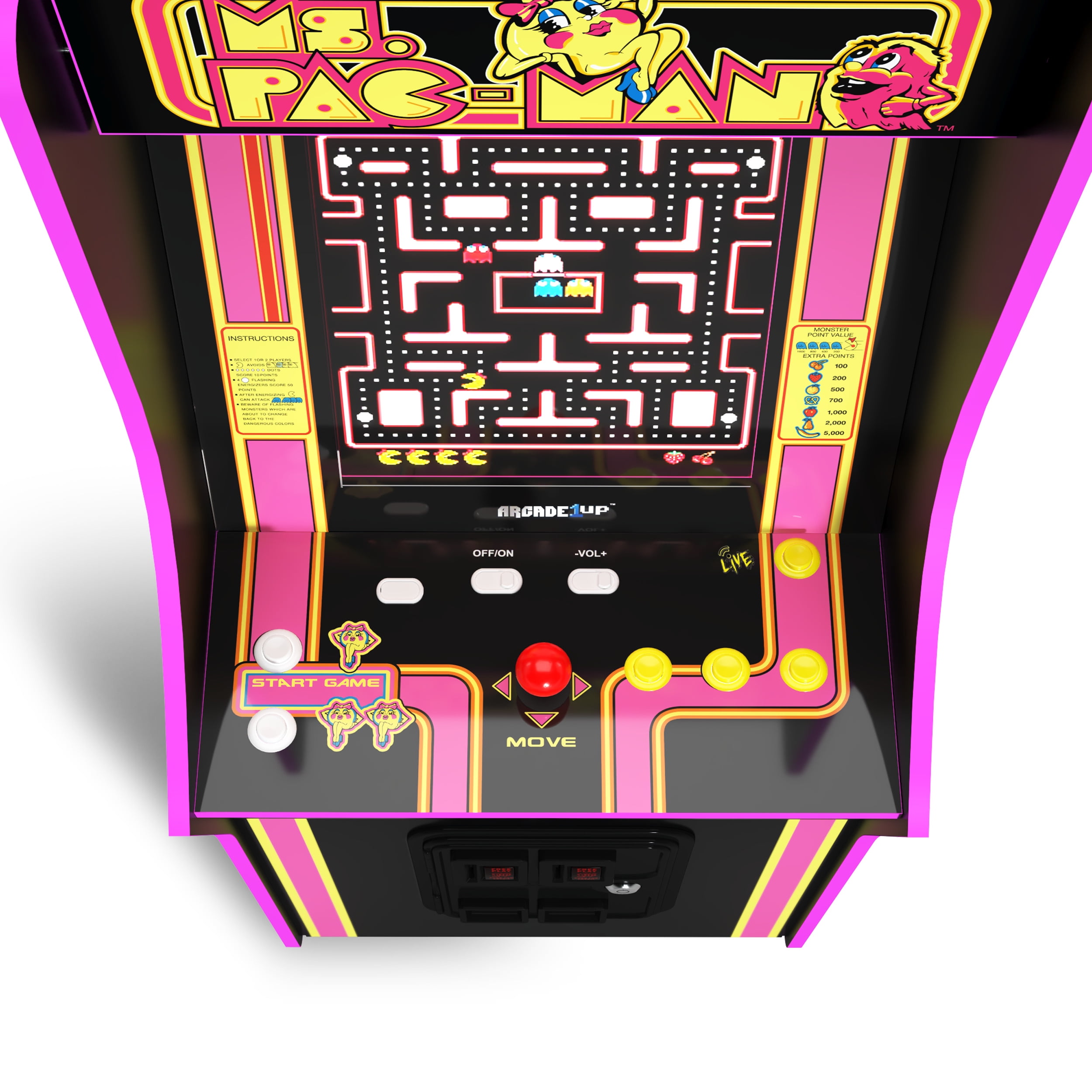  Arcade1Up BANDAI NAMCO Legacy Arcade Game Ms. PAC-MAN