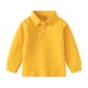 thumbnail image 1 of Gibobby Blusas De Moda Camisa sólida de manga larga para bebés y niñas, ropa para niños de otoño e invierno(Amarillo, 12-18 Meses), 1 of 3