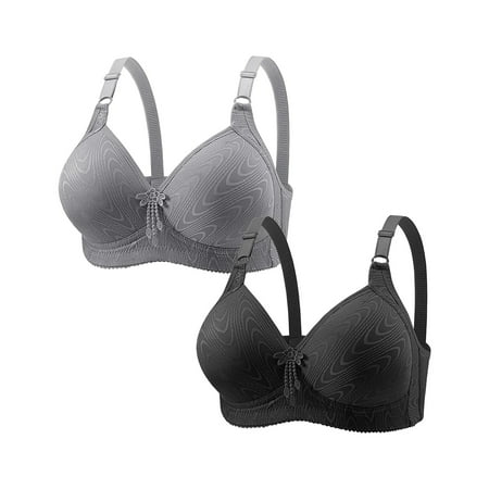 HCURIBAD Clearance! Bras for Women No Underwire Adjustable Bras Full Coverage Support Bralette Plus Size Everyday Bra Pack Of 2 Wireless Bras  Push up Bra  Backless Bra  Bras for Women Wine XL