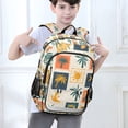 thumbnail image 6 of FORMRS School Backpack 17" Student Travel Bag with Laptop Compartment, Beige Playful Stamp, 6 of 7
