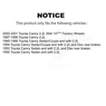 thumbnail image 2 of CMX Front Rear Disc Brake Rotors Kit for Car Toyota Camry K8-101244, 2 of 8