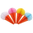 thumbnail image 4 of Raindrops 4pcs Assorted Color Paper Ice Cream Honeycomb Balls for Party Decorations and Photo Props, 4 of 8