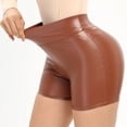 thumbnail image 5 of Women's Sweatpants Plus Size Leather Mid Comfort Waist Casual Pu Leather Shorts ,2024 Leather Pants Shorts Pu Hot Nghtclub Casual Sports, 5 of 8