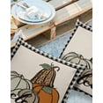 thumbnail image 2 of Pack of 2 Outdoor Pillow Covers, Welcome Fall Pumpkin Black White Buffalo Plaid Waterproof Square Throw Pillowcase Cushion Decorative Pillow Covers for Couch Patio Tent, 20x20 in, 2 of 6