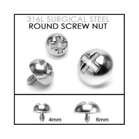 Internally Threaded Dermal Anchors - 14G Internally Threaded Surgical Steel