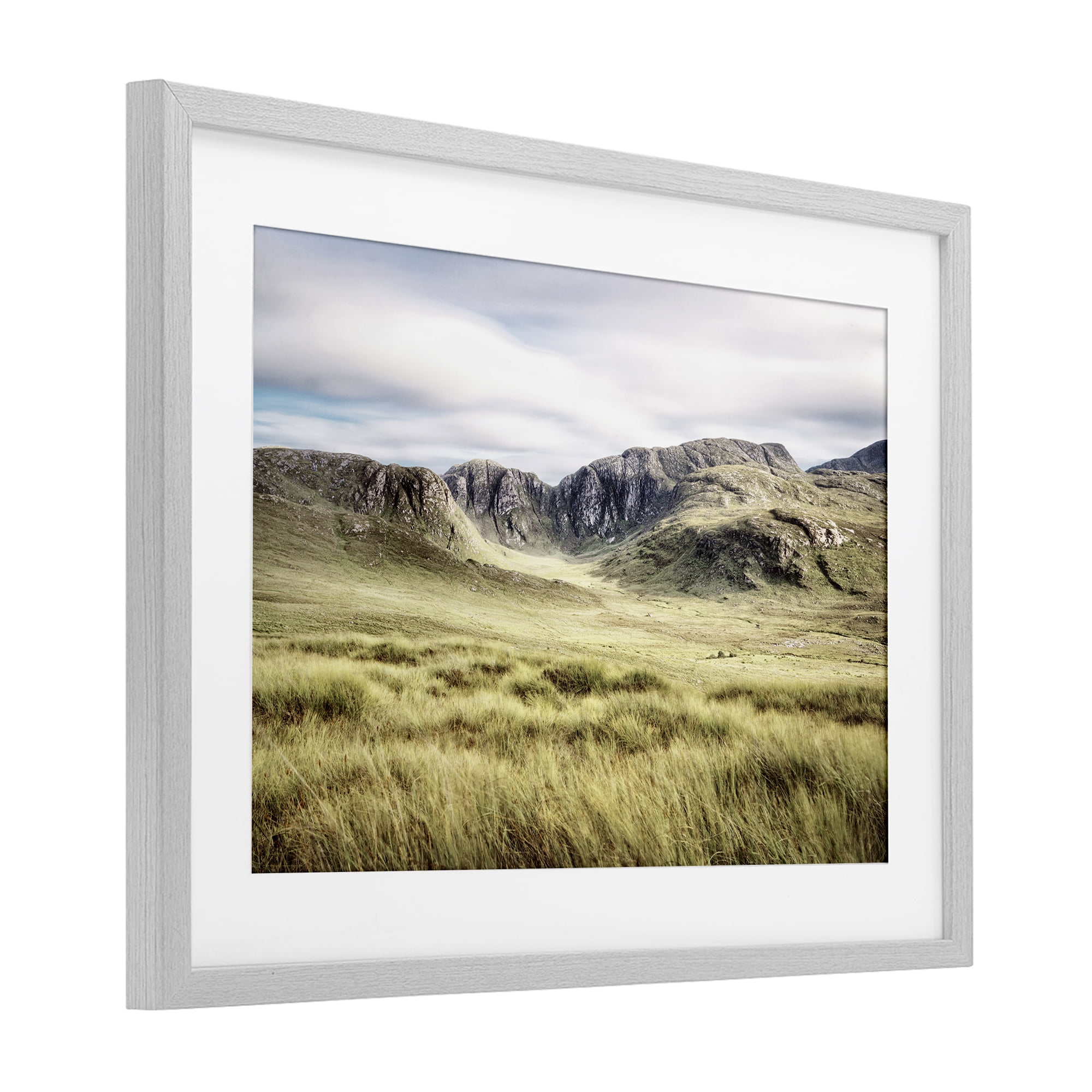 Stupell Industries Irish Countryside Hills Gray Framed Print Under Glass, design by Andy Amos