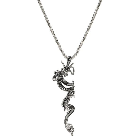 FUEENIRVA 1Pcs Pendant Necklace Men's Jewelry Winding Dragon for Special Event