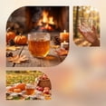 thumbnail image 5 of 17 Oz Fall Glassware, Stemless Wine Glass with 2D Print, Autumn Harvest Printed Drinking Cup, Thanksgiving Decorative Glassware for Home Kitchen Dining Table Party Holiday Gift, 5 of 7
