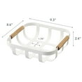 thumbnail image 6 of Yamazaki Home Fruit Basket, White, Steel + Wood, Handles, No Assembly, 6 of 6