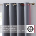 thumbnail image 2 of THD Lawrence 100% Blackout Thermal Grommet Window Curtain Panels for Bedroom and Living Room - Total Privacy and Energy Efficiency - Set of 2, 2 of 7