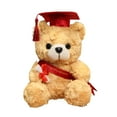 thumbnail image 2 of Mouliraty Graduation Light Brown Bear with Cap, Hat Is 7.1 Inches Tall Made of Plushs Toy It Is A Graduation Gift/celebration Souvenir/home Decoration, Red, 2 of 6