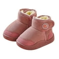 thumbnail image 4 of Toddler Winter Boots Winter Girls Cozy Lined Boots Solid Color Non Outdoor Cold Weather Footwear Soft Toddler Youth Children Shoes Winter Boots for Toddler Girls Pink 7.5 Years-8 Years, 4 of 4