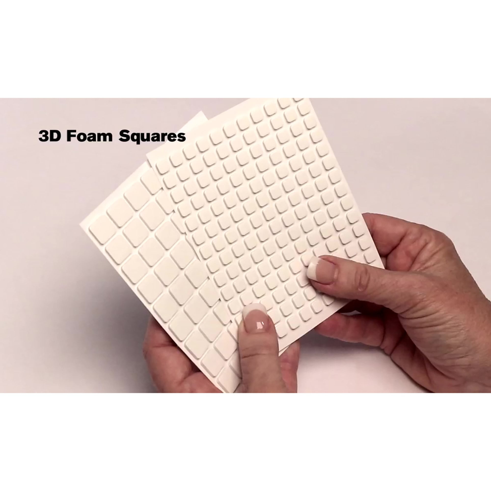 3D Permanent Double-Sided Foam Squares in Black, 10 Pack