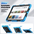 thumbnail image 4 of ELEHOLD Case for Lenovo Tab M11 11inch TB330FU TB330XU,Heavy Duty 3-Layer Protection Case Built-in Screen Protector 360° Rotating Kickstand Handstrap Shoulder Strap Shockproof Cover,Lightblue, 4 of 8