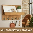 thumbnail image 6 of Key Holder for Wall, Rebee Vision Mail Organizer Key Rack with 5 Hooks, Yellow, 6 of 6