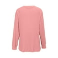 thumbnail image 6 of Women's Rib Knit Long Sleeve Mid Length Pullover Sweater, Lightweight Loose Fit Crewneck Top with Functional Pockets for Casual Wear, Fall Winter Season Outfits and Daily Comfort Fashion Pink M, 6 of 7