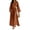 Coffee, variant on Womens Matching Sets Summer 2 Piece Beach Vacation Outfits Long Sleeve Crop Top High Slit Maxi Skirt Set Resort Wear
