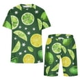 thumbnail image 4 of SnZhen Short Suits for Men Men Casual Round Neck Printing Short Sleeve Blouse And Shorts Pants Suit, 4 of 5