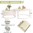 thumbnail image 2 of Round Nesting Coffee Table Set of 2 White Marble Coffee Table with Wood Storage Drawer Modern Circle Coffee Tables for Living Room Center Table Mid Century Coffee Table, 2 of 7