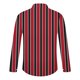 thumbnail image 3 of Blusa y camisa de manga larga con cuello vuelto para hombre, informal, a la moda, con botones, estampado, de poliéster, 3 of 4