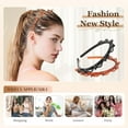 thumbnail image 4 of Headband with Clips 2 Pcs Bangs Hairstyle Hairpin Headband, Multi Layer Toothed Braid Tool for Easy DIY Hairstyles, Hair Styling Accessories for Women Girls, Hair Accessories,&nbsp;Hair Band, 4 of 7