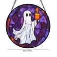 thumbnail image 2 of YingYouFu Halloween Acrylic Suncatcher Hanging Ornament, Ghost Pumpkin Maple Leaf Design Window Pendant, Decorative Hanging Decor for Window, Wall, Home, Fall Thanksgiving, Holiday Party Decoration, 2 of 5