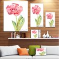 thumbnail image 3 of Single Pink Tulip on White Background - Flower Artwork on Canvas, 3 of 4