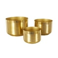 thumbnail image 6 of CosmoLiving by Cosmopolitan 9", 7", 6"H Gold Metal Planter (3 Count), 6 of 13