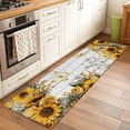 thumbnail image 2 of Runner Rugs 2x6 Ft, Farmhouse Sunflower Non Slip Area Rugs for Kitchen Bedroom Entryway, Vintage Daisy Butterflies Gray Wood Washable Carpet Runner Rug Floor Mats for Bedroom Home Decor, 2 of 8