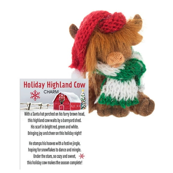 Holiday Highland Cow Charm