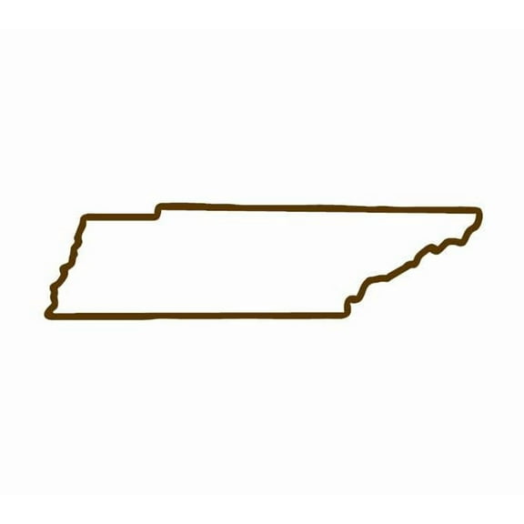 State Map Outline Tennessee Vinyl Decal Sticker UV & Waterproof Bumper Window Laptop Automotive Water Bottle Gift accessories – BROWN 6"