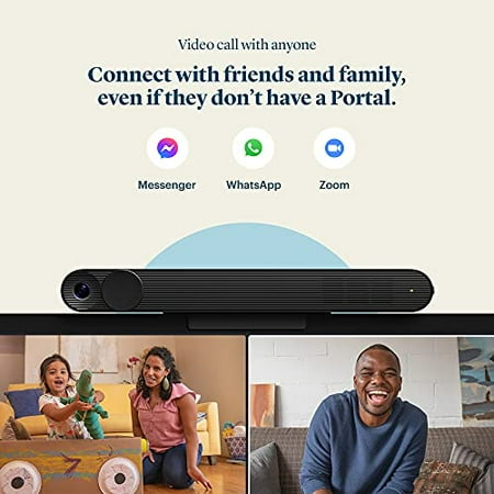 Meta Portal TV - Big Screen Smart Video Calling for Group Calls on Your TV - Black