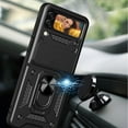 thumbnail image 3 of Heavy Duty Armor Case Compatible With Galaxy Z Flip 4, Hard Pc Shockproof Cover With Ring Holder, 3 of 5