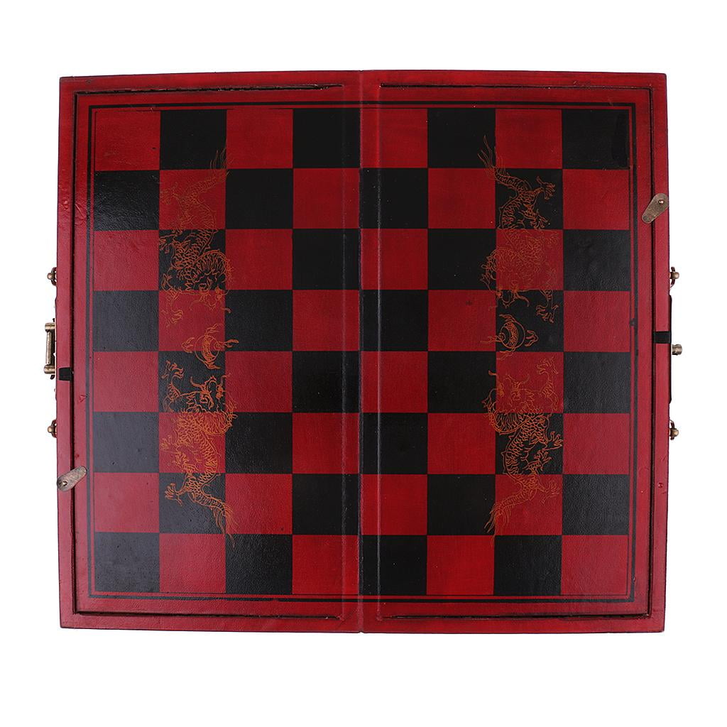 LeeQinersw International Chess Set with Folding Chess Board and Classic Handmade Standard