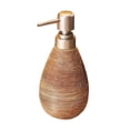 thumbnail image 4 of Dispensador de jabón con bomba de cerámica, contenedor de líquido para baño, 14 oz, recargable para el hogar Marrón, 4 of 9