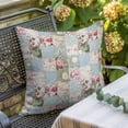 thumbnail image 2 of Pillow Covers 16x16 Inch, Green Blue Pink Botanical Linen Pillowcase with Invisible Zipper, Spring Floral Vintage Decorative Throw Pillow Covers Cushion Case for Couch Sofa Bed Living Room, 2 of 9