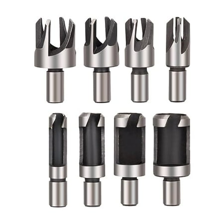 

Rocaris 8pcs Wood Plug Cutter Drill Bit Set Straight and Tapered Taper Cutting Tool Cork Drill Bit Knife 6mm 10mm 13mm 16mm