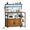 Rustic Brown, variant on Bakers Rack with Power Outlet and LED Light, Microwave Stand with Storage Cabinet, Coffee Bar Cabinet Station with 6 Hooks for Kitchen, Dining Room, Living Room, Coffee Bar, Rustic Brown, Black