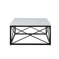 thumbnail image 3 of Steve Silver Skyler White Marble Top Square Cocktail Table, 3 of 5