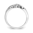thumbnail image 2 of 14K White Gold Ring Band Diamond Round 14kt Polished, Size 8, 2 of 3